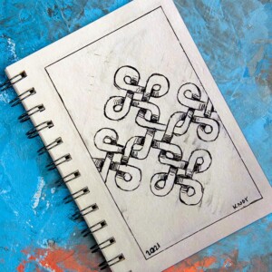 Interlocking knot design. Inktober 2021 -Day 4: Knot. Interlocking knot design.